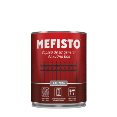 Алкидна Боя Mefisto, Тъмнокафява, 650 мл, RAL 8016 