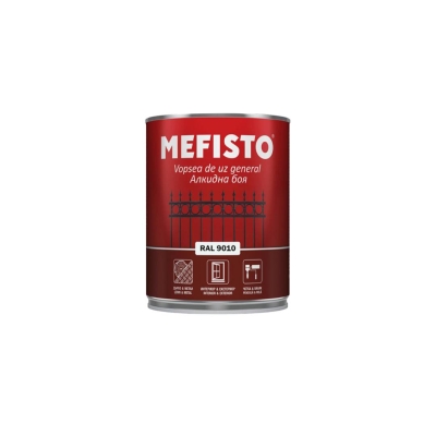 Алкидна Боя Mefisto, Бял Цвят, 650 мл, RAL 9010
