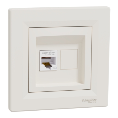 Компютърна розетка RJ45 Cat.5e UTP крем Asfora Schneider Electric EPH4300123