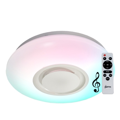 LED музикален плафон 36W 3000K-6500K+RGB ф340 Bluetooth Lightex