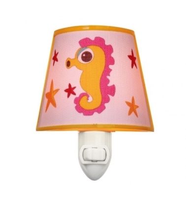 ЛЕД Нощна Лампа Mare 7W, E14, 220V, За Контакт, 100x125x160 мм, Розов, LED 