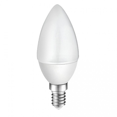 ЛЕД Лампа Plastic 7W, 220V, E14, B35, Свещ Матирана, 600 lm, NW 4000K LED