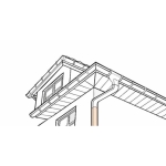 Водосточна тръба ф100 3 метра, Пластифицирана ламарина (пластификат) 0.5 мм Kaleo Roof, Антрацит RAL 7016
