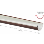 Улук 3 метра, 0.4 мм, Пластифицирана ламарина, Кафяв RAL 8017 Kaleo Roof