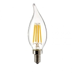 ЛЕД Крушка FILAMENT 4W, 220V, E14, C35, Лампа - Пламък, 2700K, LED