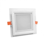 ЛЕД Луна Влагозащитена, Стъкло, 220V, 6W, IP44, NW, 4000K, 75x75 мм, Бяла, LED