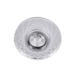 Луна Стационарна с LED лента 3W, 4000K, LS500175, ф 120, MR 16, Кръгла, Прозрачен Акрил, Алуминий