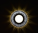 Луна Стационарна с LED лента 3W, 4000K, LS500161, ф100, MR 16, Кръгла, Прозрачно Стъкло