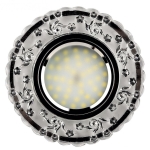 Луна Стационарна с LED лента 3W, 4000K, LS500161, ф100, MR 16, Кръгла, Прозрачно Стъкло