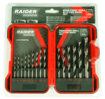 Комплект свредла за Дърво RAIDER, 15 броя в кутия, ф3-10 мм