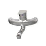Смесител за мивка Sillona Aqua, Стенен, 1 ръкохватка, S- лебедка, Хром, Олимп