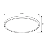 ЛЕД Плафон HERA Димируем, Дистанционно, 36W, 3000K - 6400K, ф395, LED