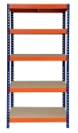 Метален стелаж WORKEE 183x45x90 см, 5 MDF рафта х 200 кг
