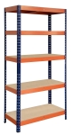 Метален стелаж WORKEE 183x45x90 см, 5 MDF рафта х 200 кг