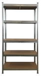 Метален стелаж WORKEE 180x40x90 см, 5 MDF рафта х 175 кг