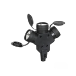Троен Куплунг АТРА, Гумен, IP44, 16A, 250V